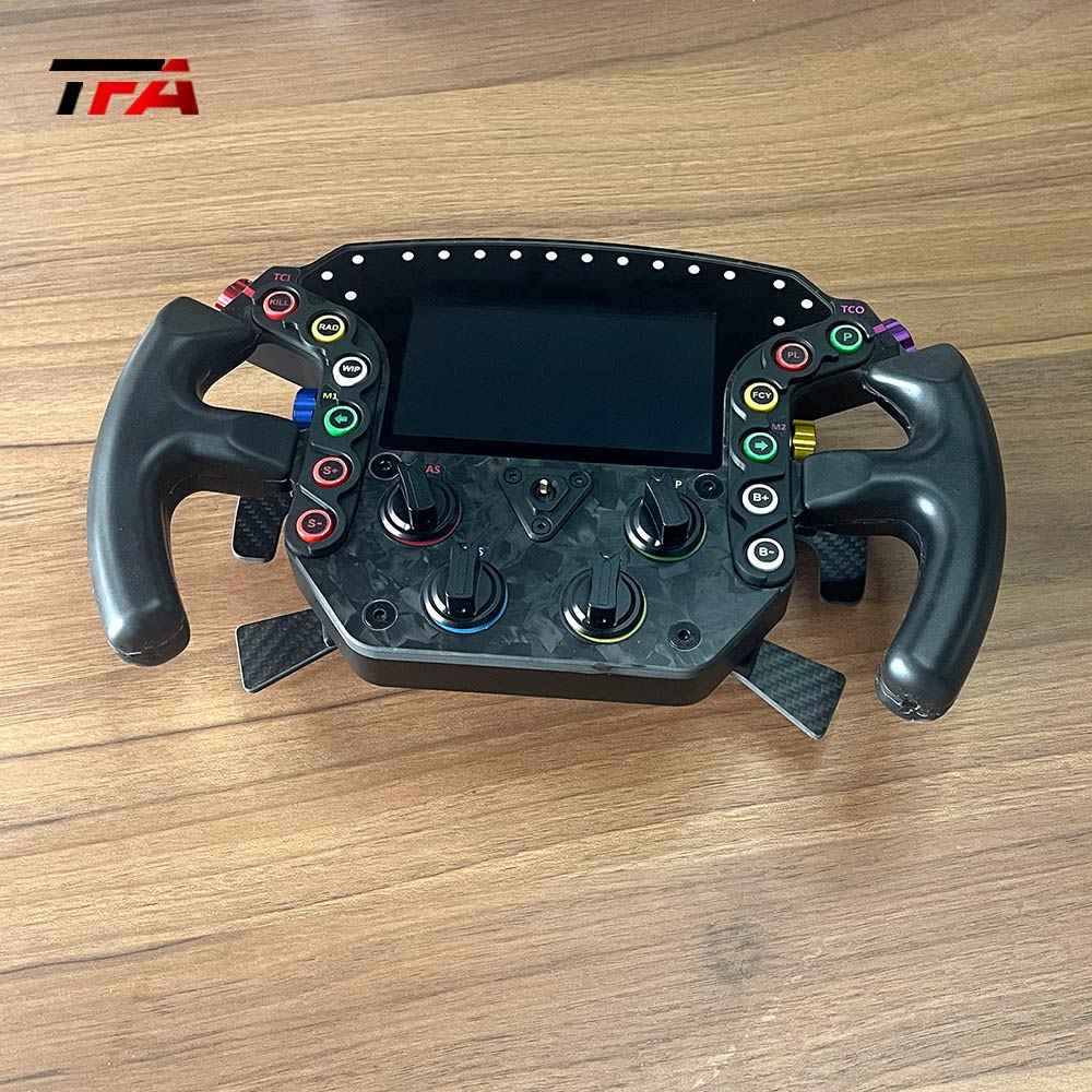 Racing Simulator Steering Wheel Realistic Aluminum Design for Motion Platform and Driving Simulation Racing Wheel