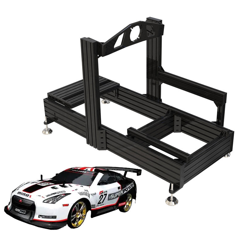 Professional Aluminum Sim Racing Cockpit Rig Adjustable Racing Simulator Frame Direct Drive Wheel Mount Immersive Gaming Setup