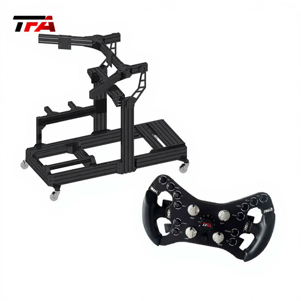 Racing Simulator Steering Wheel Realistic Aluminum Design for Motion Platform and Driving Simulation Racing Wheel