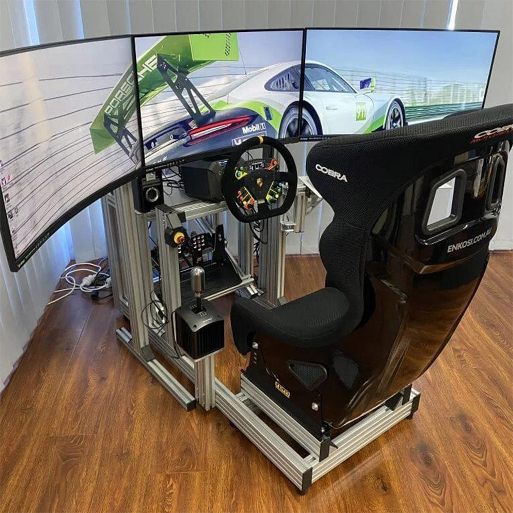 Sim Racing Simulator Accessories, Three Screen Display Frame Fusion, Optical Seamless Splicing Hidden Kit
