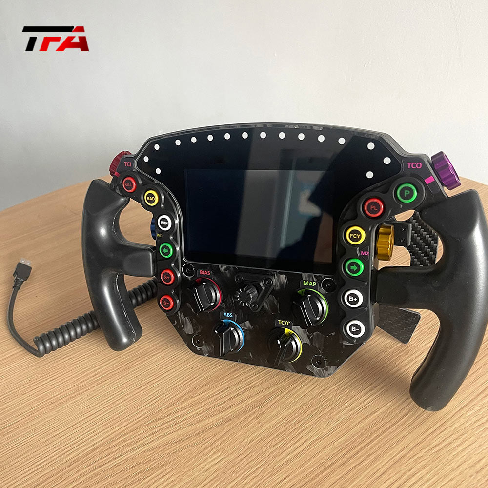 Racing Simulator Steering Wheel Realistic Aluminum Design for Motion Platform and Driving Simulation Racing Wheel