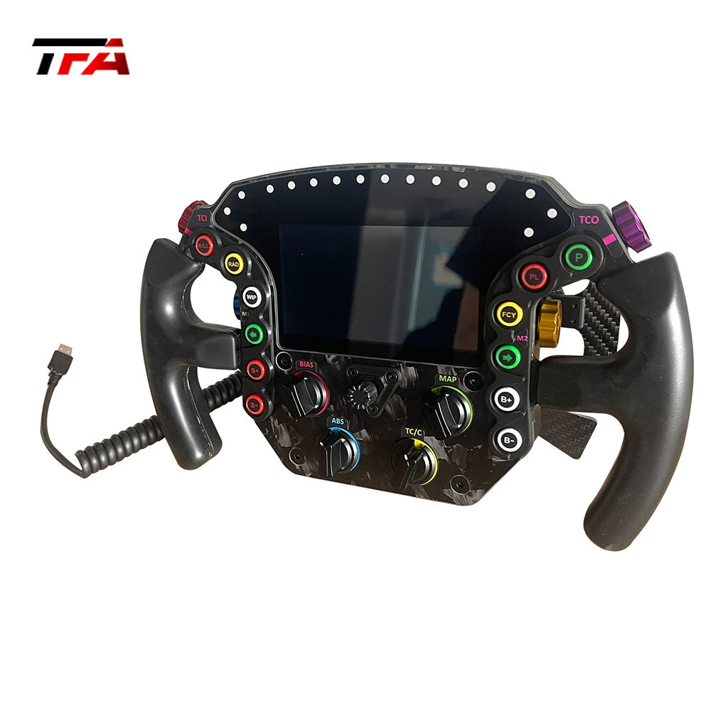 Racing Simulator Steering Wheel Realistic Aluminum Design for Motion Platform and Driving Simulation Racing Wheel